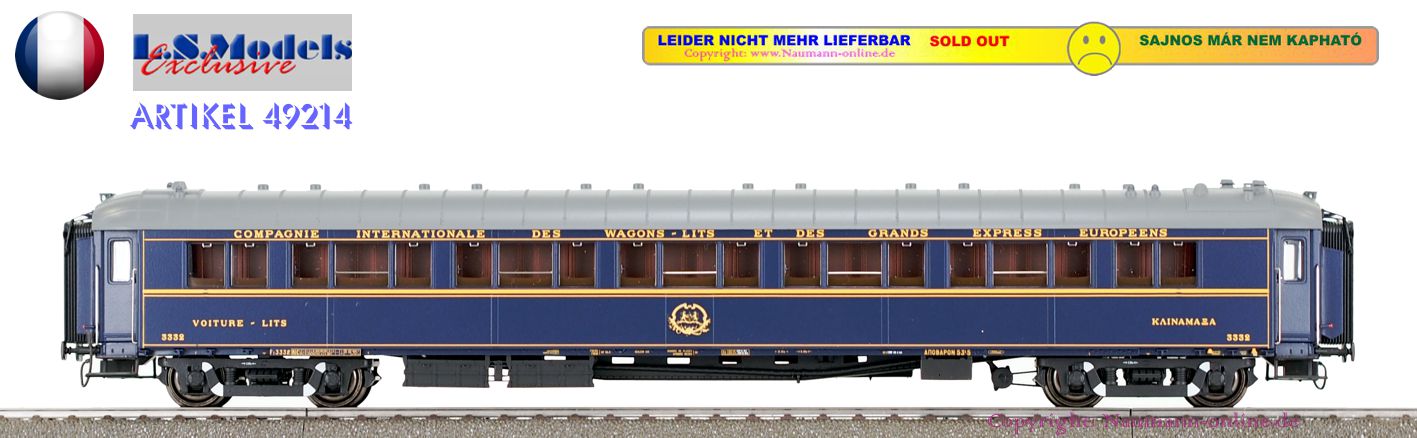 LS Models H0 - 46012 - Personenwagen - Edelstahl-Prototyp Eurofima